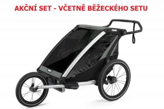 Thule Chariot Lite 2 Agave + bike set + kočárkový set + běžecký set