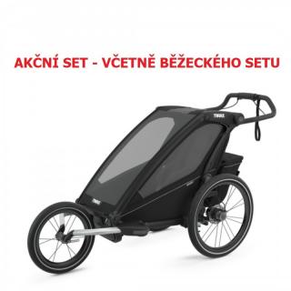 Thule Chariot Sport 1 Midnight Black + bike set + kočárkový set + běžecký set