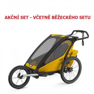 Thule Chariot Sport 1 Spectra Yellow + bike set + kočárkový set + běžecký set