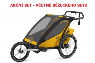 Thule Chariot Sport 2 Spectra Yellow + bike set + kočárkový set + běžecký set