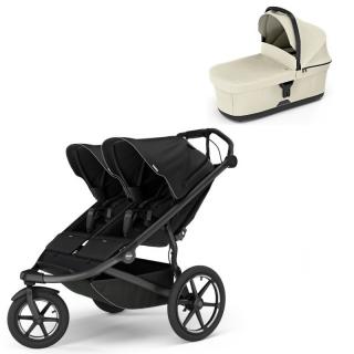 Thule Urban Glide 3 Double Black + korbička Soft beige