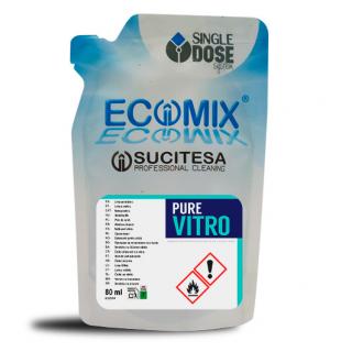 ECOMIX PURE VITRO SPRAYER,koncentrát, na okna, sada 12ks+láhev 1l, sáček 80ml=1L