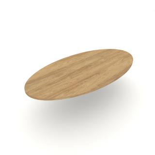 stolová deska elipsa dub Hickory přírodní 1200 × 750 mm, 36 mm