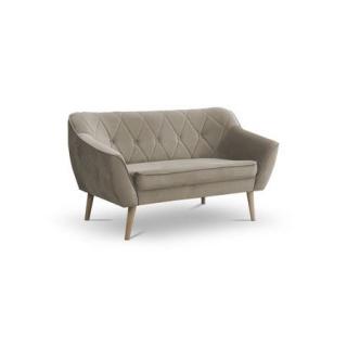 Dvoumístná plyšová pohovka s vysokými područkami do salónu / čekárny / obýváku, 150 cm