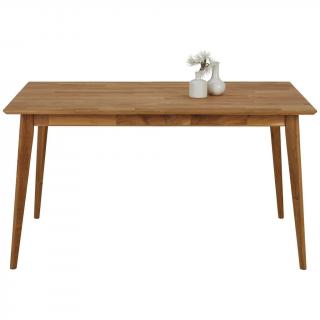 Jídelní stůl z masivního dřeva pro 4 osoby - divoký dub olejovaný, 140x90 cm