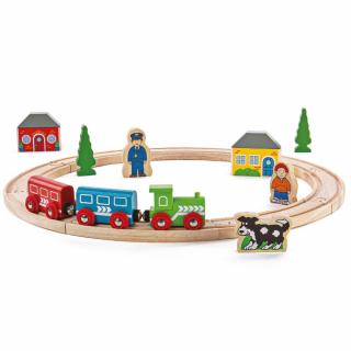 Bigjigs Rail Moje první vláčkodráha 19 dílů