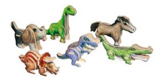 Small Foot Dřevěné 3D puzzle sada 6 ks dinosaurů