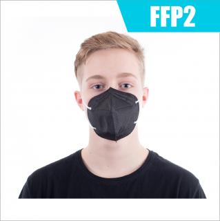 10x Respirátor FFP2 černý (6,90 Kč za ks)