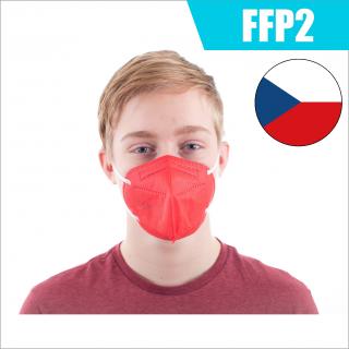 Český respirátor FFP2 PREMIUM červený | 10ks