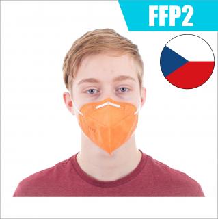 Český respirátor FFP2 PREMIUM oranžový | 10ks