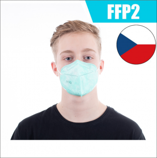 Český respirátor FFP2 PREMIUM zelený medical | 10ks