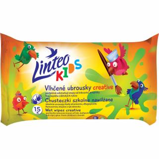 Linteo Kids Creative vlhčené ubrousky, 15 ks