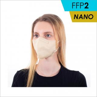 Nano FFP2 respirátor BreaSAFE COMMUNITY béžový | 5ks Velikost: L