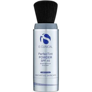 iS Clinical PerfecTint Powder SPF 40 Beige - Ochranný pudr SPF 40 s ultrajemným štětcem béžový