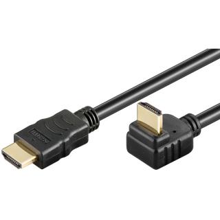 Kabel HDMI High Speed+Ethernet zlacený zahnutý konektor 270° 5m