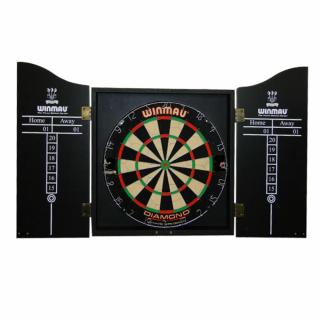 Kompletní šipkový set Winmau, terč, skříňka, 2 sety šipek