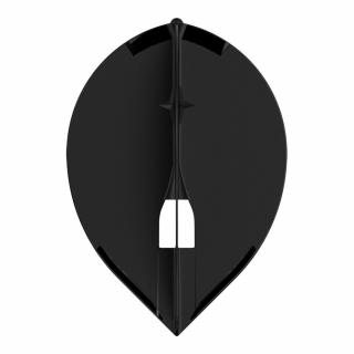 Letky na šipky L-Style Pro L2 Teardrop, černé