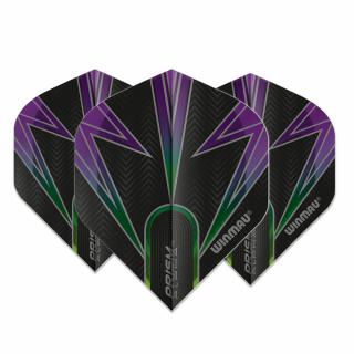 Letky na šipky Winmau Prism Alpha standard černá a fialová