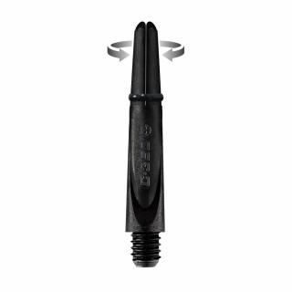 Násadky na šipky Harrows Carbon 360 černé, krátké 33mm, otočné