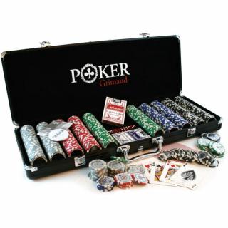 Poker sada CARTAMUNDI Grimaud 500ks, černý kufřík