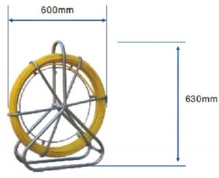 Protahovací pero sklolaminátové ve stojanu 6mm - 100m