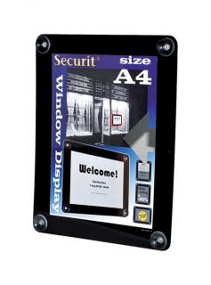 Rámeček Securit WINDOWS POSTER FRAME na sklo, A4, Black