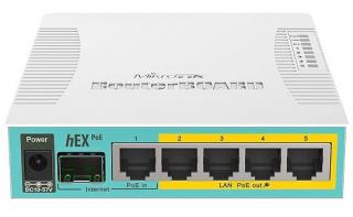 Router Mikrotik RB960PGS hEX PoE 800MHz CPU, 128MB RAM, 5xGLAN, USB, L4, PSU