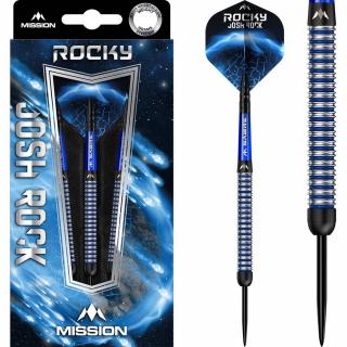 Sada šipek Mission steel Josh Rock, Black-Blue PVD 24g, 95% wolfram