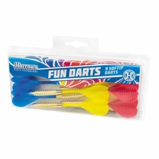 Šipky Harrows soft Darts Fun 14g, 9ks/set, brass