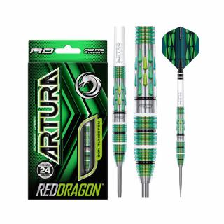 Šipky Red Dragon steel Artura Screamin Green 24g, 90% wolfram