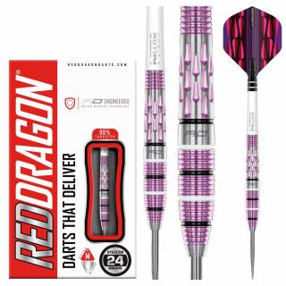 Šipky Red Dragon steel Artura Shocking Pink 24g, 90% wolfram