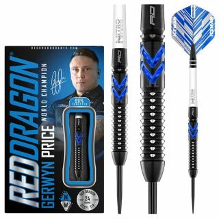 Šipky Red Dragon steel Gerwyn Price Blue Ice 24g, 90% wolfram