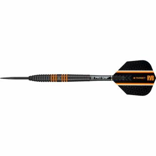 Šipky Target steel Raymond van Barneveld 22g, 80% wolfram RVB, černé