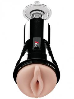 Pipedream Sací a vibrační umělá vagina PDX Cock Compressor Vibrating Stroker