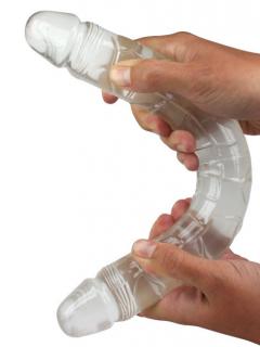 You2Toys Oboustranné dildo Crystal Duo (34 cm)