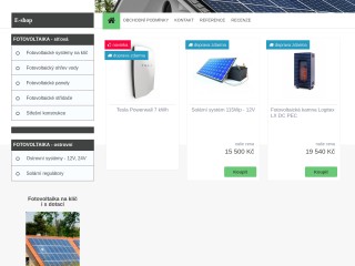 Solar shop, Solární panely, solární kolektory, fotovoltaické elektrárny, obchod