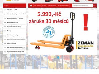 Paletový vozík, vysokozdvižné vozíky, manipulační technika. Zeman-servis.cz