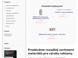 Prodáváme rozsáhlý sortiment materiálů pro výrobu reklamy - Fólie HK, s.r.o.
