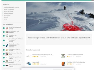 Obchod s nabídkou převážně lezeckého a horolezeckého vybavení. Dále nabízíme vybavení pro pobyt v př