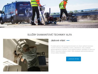 Diamantová technika Alfa s.r.o. - půjčovna strojů a nářadí, jádrové vrtání, řezání