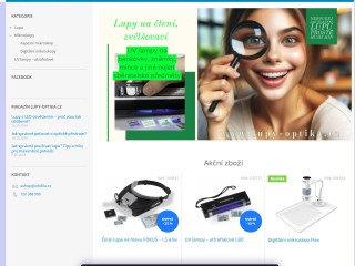Lupy zvětšovací, lupa na čtení, UV lampy - lampa, mikroskopy digitální