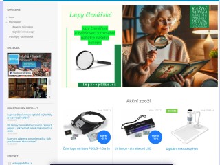 Lupy zvětšovací, lupa na čtení, UV lampy - lampa, mikroskopy digitální