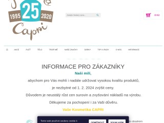 Kosmetikacapri.cz - Česká kosmetika s přírodním mlékem