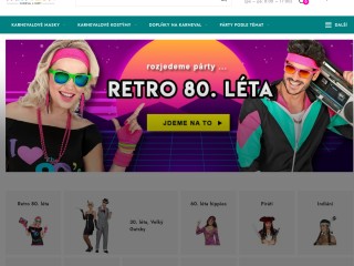 Karnevalové kostýmy, masky na karneval a párty zboží - PARTYZON.cz