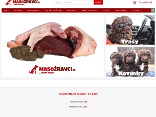 Masozravci.cz - internetový obchod s krmným mraženým masem pro psy a kočky.