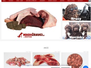 Masozravci.cz - internetový obchod s krmným mraženým masem pro psy a kočky.