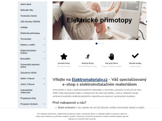 E-shop s elektroinstalačním materiálem a technikou