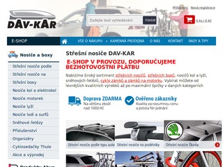 Střešní nosiče Praha - DAV-KAR e-shop
