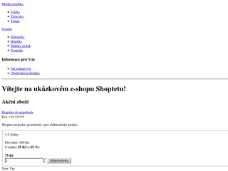 Vítejte na ukázkovém e-shopu Shoptetu! - Můj e-shop
